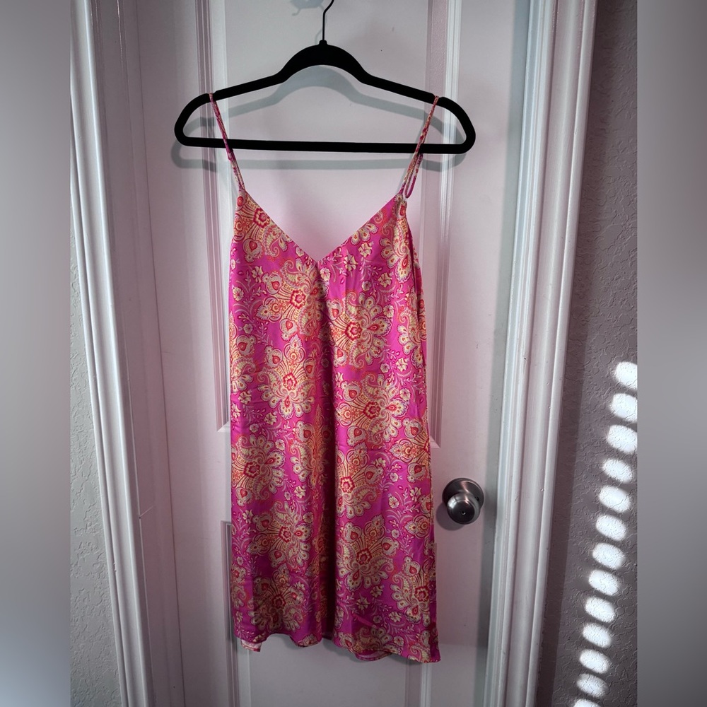 Vici Pink Chemise with Silky Floral Design